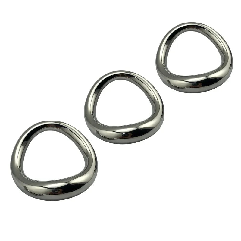 Mirror Polishing Stainless Steel Ergonomic Curved Oval Cock Ring