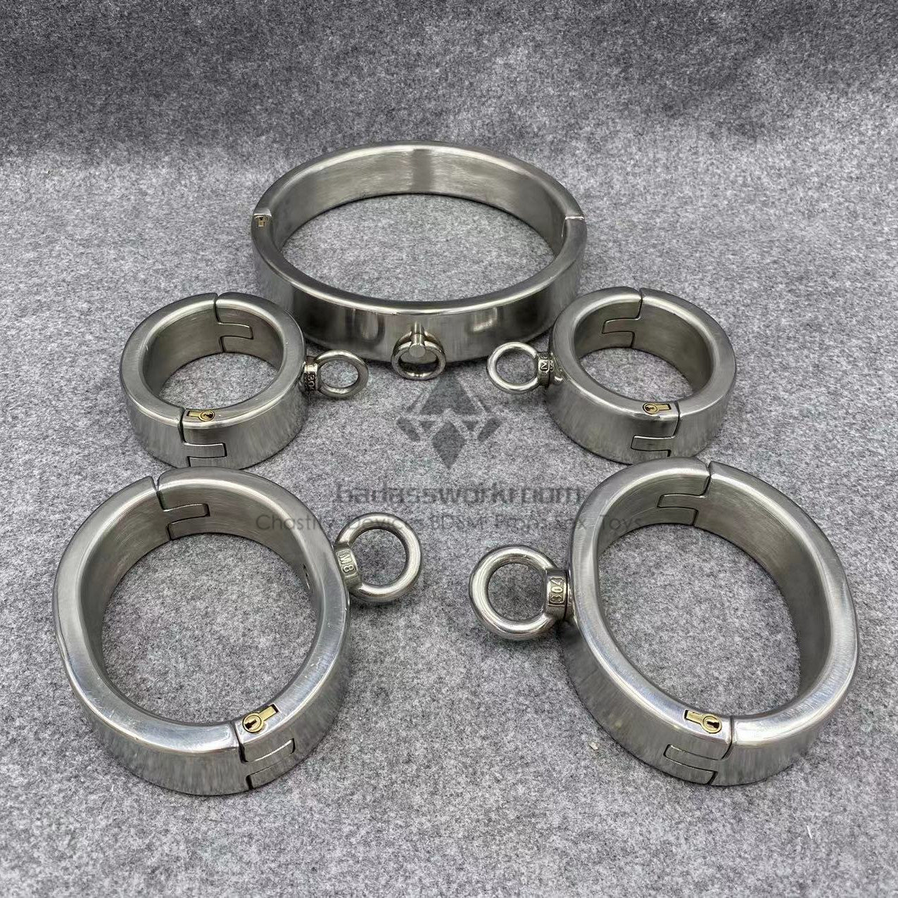 Customizable Bondage Kit Cuffs Set/Lock Cylinder